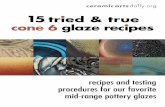 cone 6 glaze recipes - Network Home · recipes and testing procedures for our favorite mid-range pottery glazes ceramicarts daily.org cone 6 glaze recipes 15 tried & true