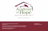 Academy of Hope Adult Public Charter School … Annual Report... · Academy of Hope Adult Public Charter School helps District of Columbia residents gain the foundational skills they