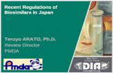 Recent Regulations of Biosimilars in Japan · slides are those of the individual presenter and should not be ... any biological medicinal product, e.g.: medicinal products containing