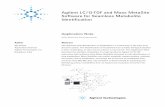 Agilent LC/Q-TOF and Mass MetaSite Software for … · Agilent LC/Q-TOF and Mass MetaSite Software for Seamless Metabolite Identiﬁ cation Application Note Author Siji Joseph Application