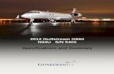 2012 Gulfstream G550 N34U S/N 5400 Specifications … _Spec.pdf · 2 2012 Gulfstream G550 N34U S/N 5400 OFFERED AT: $47,400,000 One Owner Since New Service Entry Date: 3/28/2013 Warranty