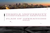 TEMPLE UNIVERSITY · Thank you for selecting Temple University’s Conference Services to host your summer conference or camp! ... Email: tuf30821@temple.edu You can visit us on-line