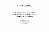 STATE OF NEVADA CONSTRUCTION LAW COMPENDIUM · STATE OF NEVADA CONSTRUCTION LAW COMPENDIUM ... 1995, mediation is required ... repose and statutes of limitation applicable to construction