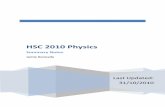 HSC 2010 Physics - AceHSC · HSC 2010 Physics Summary Notes Jamie Kennedy . HSC 2010 Physics ... Define weight as the force on an object due to a gravitational field Weight: The force