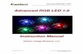 Advanced RGB LED 1 - Eastern Voltage Research · The Advanced RGB LED 1.0 utilizes a PIC12F683 microcontroller, U2, which outputs a 3-channel pulse width modulated (PWM) signal which