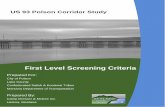 first level screening - mdt.mt.gov · First Level Screening Criteria. US 93 POLSON CORRIDOR PLANNING STUDY FIRST LEVEL SCREENING CRITERIA MAY ... likely to perform as a rural principal
