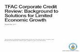 TFAC Corporate Credit Review: Background to … Credit Review...TRADE FINANCE ADVISORY COUNCIL TFAC Mission Statement • The U.S. Department of Commerce Trade Finance Advisory Council