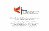 Youth in Mission Auction - WordPress.com · Youth in Mission Auction 2017 Auction Catalog Sunday, April 23, 2017 ... of flute and guitar chamber music for your party or reception