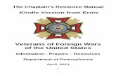 Veterans of Foreign Wars of the United States - … · 1 The Chaplain‘s Resource Manual Kindle Version from Ernie Veterans of Foreign Wars of the United States Information - Prayers