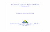 National Centre for Catalysis Research Report 13-14.pdf · National Centre for Catalysis Research Progress Report-2013-14 ... S.M.Pai and B.L.Newalkar, ...
