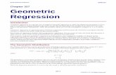 Chapter 327 Geometric Regression - NCSS€¦ · Chapter 327 Geometric Regression ... In geometric regression, the mean of y is determined by the exposure time t and a set of k regressor
