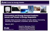 Forecasting and Energy Demand Analysis: Issues and Trends ... · Center for Energy Studies. David E. Dismukes, Ph.D. Center for Energy Studies. Louisiana State University. Forecasting