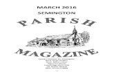 MARH 2016 SEMINGTON - Semington Village Website · MARH 2016 SEMINGTON. 2 Semington Diary ... Lennox or Kim Wilde or even Sheena Easton, but no… it was Sam ... learn the piano,
