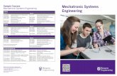 Sample Courses Mechatronic Systems Mechatronic … · MSE 2200q Engineering Shop Safety Training ... YEAR 3 Term A Term B ... MME 4459a/b Advanced CAE: Manufacturing