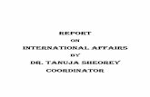 REPORT - IIITDM Jabalpursite.iiitdmj.ac.in/download/report on international affairs-mod3.pdf · REPORT ON INTERNATIONAL AFFAIRS BY DR. TANUJA SHEOREY COORDINATOR . ACADEMIC PROGRAMME