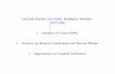 CP4 REVISION LECTURE: NORMAL MODES OUTLINE Systems … · CP4 REVISION LECTURE: NORMAL MODES OUTLINE ⊲ Systems of Linear ODEs ⊲ Solution by Normal Coordinates and Normal Modes