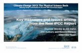 Key messages and issues arising from the New … · Key messages and issues arising from the New IPCC Report Thomas Stocker & Qin Dahe 259 Authors and Review Editors WGI TSU Team.