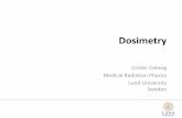 Dosimetry - Medicinsk strålningsfysik, Lund · • Define the scientific field of dosimetry ... –ICRU 85 • Calculations –The product of radiometric quantities and interaction