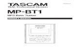 MP-BT1 OWNER'S MANUAL / ENGLISH - tascam.com · TASCAM MP-BT1 u MIX BALANCE (BASS, PLAYBACK) keys Use.these.keys.to.adjust.the.balance.between.the. volume.of.the.bass.connected.to.the.BASS