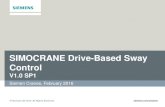 SIMOCRANE Drive-BasedSway Control - Siemens · Sway Control Technology in Sinamics OA (Open Architecture) Single axis solution for AC/AC drive Used for Trolley (cross travel) or Gantry