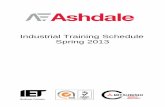 Industrial Training Schedule Spring 2013 - Ashdale · 2018-05-16 · Industrial Training Schedule Spring 2013 ... Mitsubishi Variable Speed Inverter Drives 6 Mitsubishi AnS / Q Series