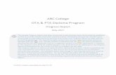 ABC College OTA & PTA Diploma Program Reports/Sample... · OTA & PTA Diploma Program Progress Report May 2017 This sample Progress Report has been structured to demonstrate both the