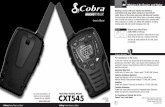 Staying in touch with your family and friends is … ©2012 Cobra Electronics Corporation 6500 West Cortland Street Chicago, Illinois 60707 USA Making Life Easier and Safer Staying