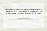 Determination of pre/post process surface roughness … · Determination of pre/post process surface roughness and comparison with copper film adhesion on multiple polymer substrates