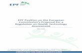 EPF Position on the European Commission’s Proposal … · 3 EPF Position on the European ommissions Proposal for a Regulation on Health Technology Assessment EU-level collaboration