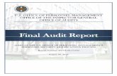 Office of Personnel Management - opm.gov · 20-08-2018 · Why Did We Conduct the Audit? The objectives of our audit were to determine if the U.S. Office of Personnel Management’s