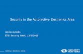 Security in the Automotive Electronics Area - …€¦ · visibility | detection | control Security in the Automotive Electronics Area. Alexios Lekidis. ETSI Security Week, 13/6/2018