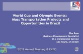 World Cup and Olympic Events: Mass Transportation … · Ebe Raso Business Development Specialist U.S. Commercial Service Sao Paulo, SP, Brazil ... (PAC). Source: Secretaria Especial