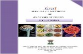 MANUAL OF METHODS OF ANALYSIS OF FOODS MYCOTOXINS … · MANUAL OF METHODS OF ANALYSIS OF FOODS MYCOTOXINS FOOD SAFETY AND STANDARDS AUTHORITY OF INDIA MINISTRY OF HEALTH AND FAMILY