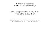 2014...  · Web viewMohokare. Municipality. Budget2014/15. To2016/17. Medium Term Revenue and. Expenditure Framework. Table of Contents. Table of Contents