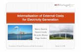 Internalisation of external costs electricity generationpascal.iseg.utl.pt/~jpais/naturalresources/Internalisation_of... · generation Power generation Plant dismantling Plant ...