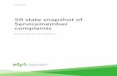 50 state snapshot of Servicemember complaints - Amazon S3 · 50 state snapshot of Servicemember complaints ... public reports. Please see the appendix for report de nitions and visit