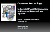 Industrial Plant Optimization in Reduced Dimensional Spaces · Industrial Plant Optimization in Reduced Dimensional Spaces Fields Optimization Lecture Toronto, ON Giles Laurier ...