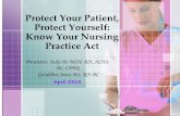 Presenters: Judy Ho MSN, RN, ACNS- BC, CPHQm.b5z.net/i/u/6110456/i/Protect_Your_Patient__Protect_Yourself.ppp.pdf · Protect Your Patient, Protect Yourself: Know Your Nursing Practice