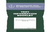 TEST INFORMATION BOOKLET - Bridgewater State …webhost.bridgew.edu/nwitherell/Foundations_Reading.pdf · This Test Information Booklet includes information that I ... Sample multiple-choice