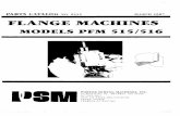 PARTS CATALOG NO. 9515 MARCH FLANGE … Flange- Machine- PFM 515-516_p.pdf · parts catalog no. 9515 march 1787 ... upper and lower knife mechanism ... machine bed bottom cover 1
