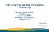 Public Health Support for Antimicrobial Stewardship · Ease of incorporation into patient chart 5. Preservation of confidentiality ... #3-Proteus #4-Serratia Non KPC carbapenemases-33%