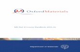 MS Part II Course Handbook 2009-10 FINAL - Oxford … · MS Part II Course Handbook 201516. MS Part II Course Handbook 2015/16 ... STC Biomaterial synthesis for gastrointestinal tissue