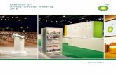BP Notice of Meeting 2015 · 2 Notice of BP Annual General Meeting 2016 Notice of meeting Notice of meeting and res olutions to be proposed Notice is hereby given that the 107th Annual