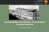 Sustainability and Historic Preservation Lessons learned green.pdf · Sustainability and Historic Preservation Lessons learned February 26, 2007. National Park Service ... (adapted