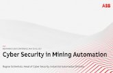 ABB Cyber Security Services - library.e.abb.com · ABB’s approach to cyber security Cyber security roadmap –reaching maturity with ABB Cyber Security Services May 8, 2017 Slide