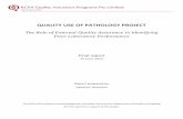 QUALITY USE OF PATHOLOGY PROJECT - … · QUALITY USE OF PATHOLOGY PROJECT ... PRC Performance Review Committee ... NATA, Peer Review Committees were established by NATA to review