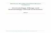 Dermatology, Allergy and Immunology Clinical Committee …File/MBS-Review-Dermatology-Allergy... · The Dermatology, Allergy and Immunology Clinical Committee (the Committee) was