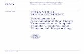 FINANCIAL MANAGEMENT: Problems in Accounting for Navy Transactions … · 2018-03-16 · transactions, including matching disbursements with related obligations, well after the transactions