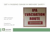 GET A PASSING GRADE IN BREWERY SAFETY - … · 2017-05-25 · GET A PASSING GRADE IN BREWERY SAFETY CCBA Conference May 22nd 2017 Presented by Dan Drown, ... Hazard Communication