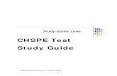 CHSPE Test Study Guide · Reading Comprehension The Reading Comprehension test measures a test taker’s ability to understand, analyze and evaluate written passages. The passages